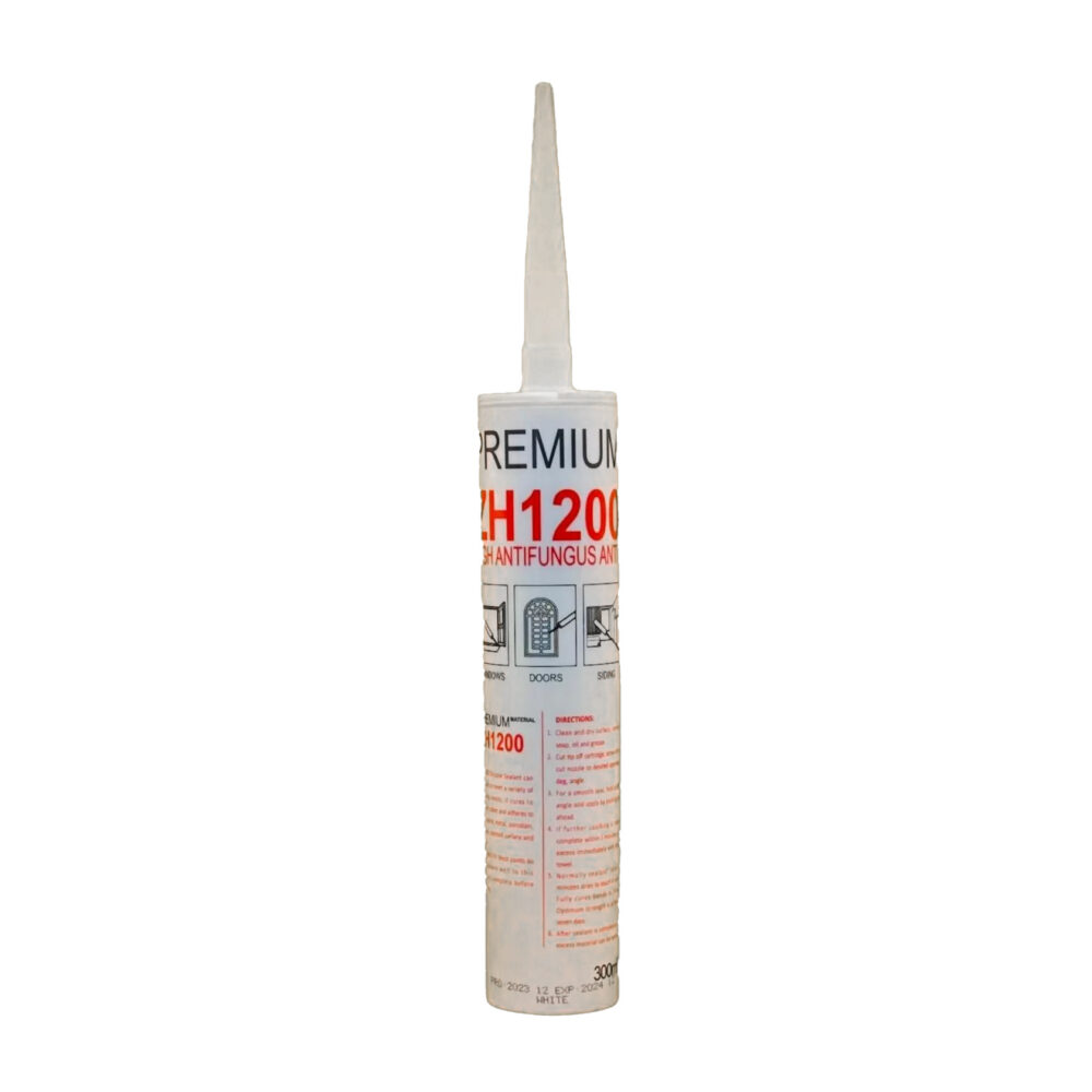 Silicone ZH 1200 White is a high-quality, one-part silicone sealant that cures rapidly into a durable, flexible, and weather-resistant seal.