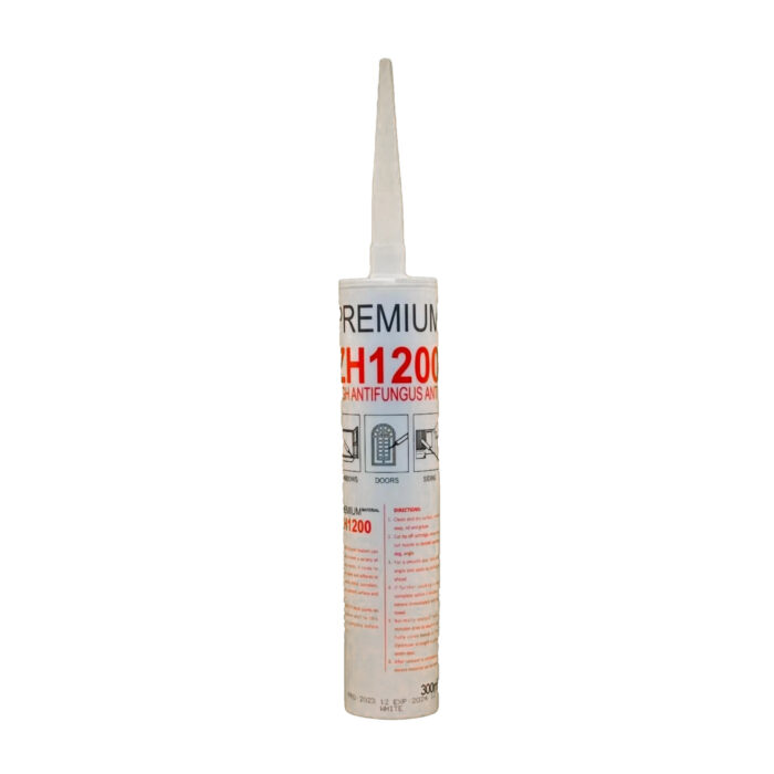 Silicone ZH 1200 White is a high-quality, one-part silicone sealant that cures rapidly into a durable, flexible, and weather-resistant seal.