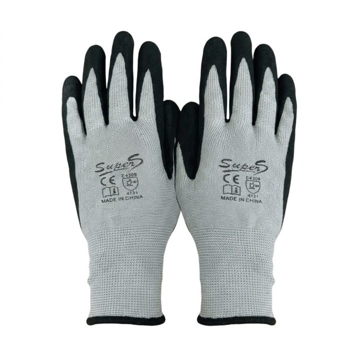 SuperS Cut Resistant Gloves Nitrile Coated Sandy