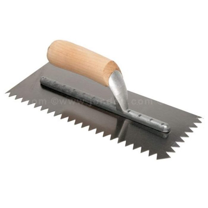 STG V-NOTCH PLASTERING TOOTHED TROWEL 130X280