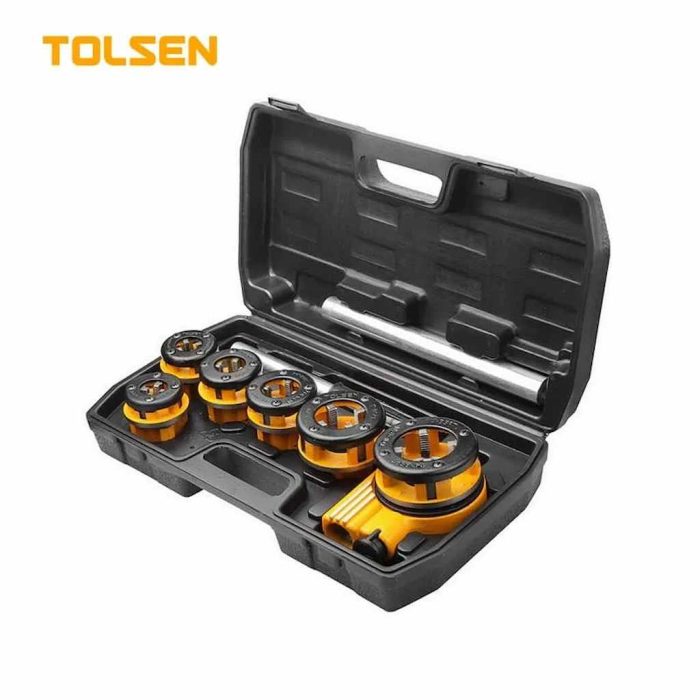 TOLSEN THREADING PIPE SET 9PCS