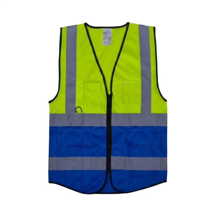 VAULTEX Reflective Safety Vest with Pockets Green/Blue