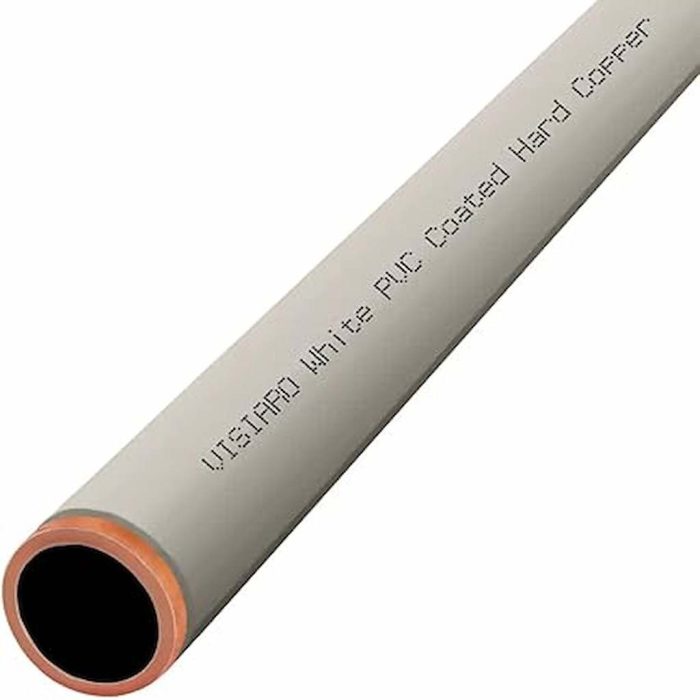 YORKSHIRE COPPER PIPE PVC COATED WHITE 15MM 5.80MTR